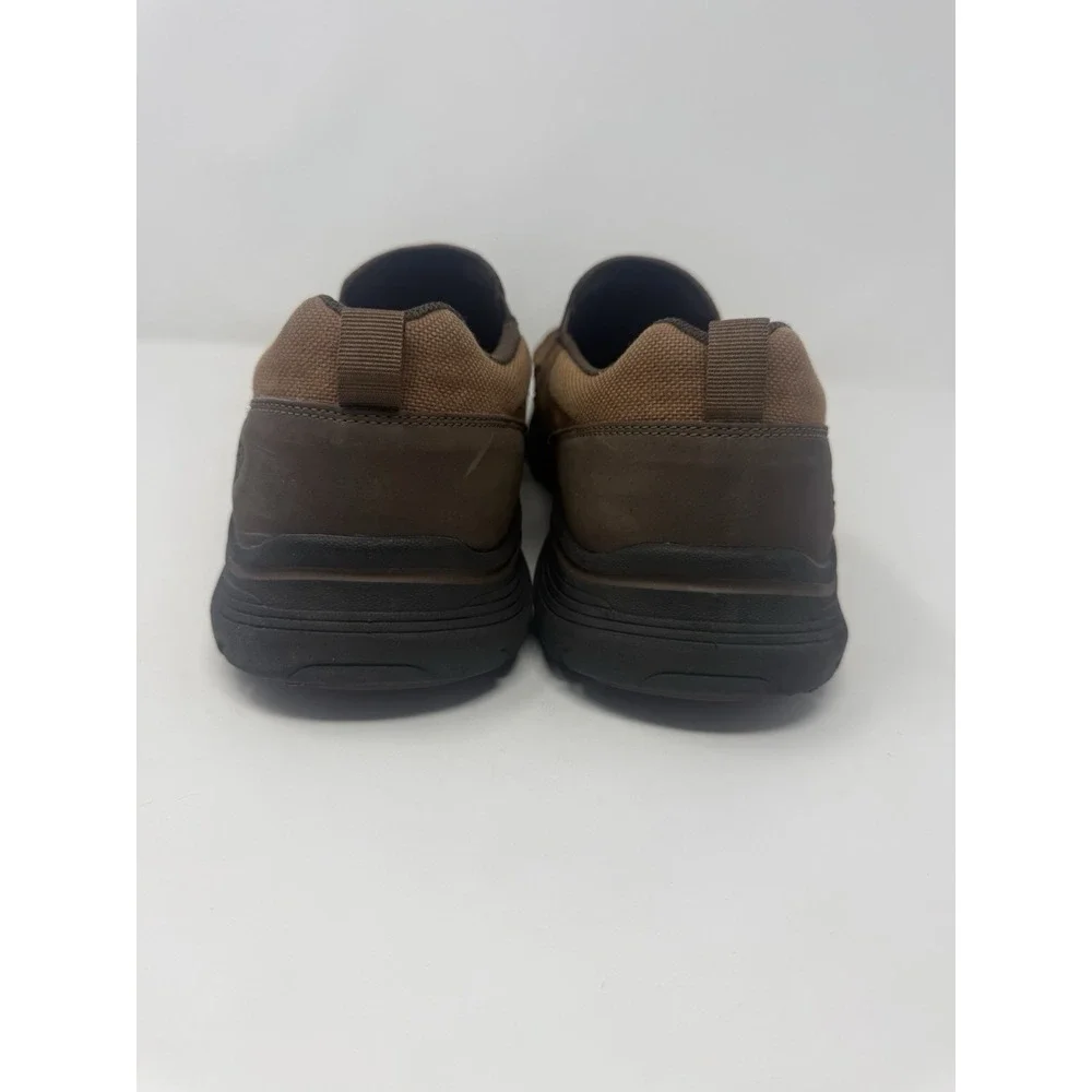 Skechers Mens Expended Seveno Shoes Sz 12 Brown Leather Slip On Casual Loafers